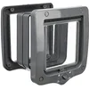 Image de Chatière étanche et silencieuse Trixie « Porte à 4 Voies avec Tunnel » - Dimensions totales : 20 × 22 cm - Dimensions de la Trappe : 14 × 15,5 cm - Gris - 44232