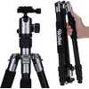 Image de Trépied Appareil Photo Titane, Rollei Compact Traveler No.2 XL Voyage en Aluminium 156cm Portable et Léger avec Téléphone Support Tripod Camera avec 360° Rotule Ball & Fonction Monopode