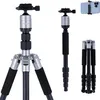 Image de Rollei Compact Traveler No.1 Titan, 143cm Trepied Appareil Photo avec Tête Sphérique Trépied de Voyage en Aluminium Léger Compatible Arca Swiss Trepied Photo et Monopod Compact pour DSLR et Smartphone