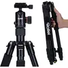 Image de Rollei C5i Trepied Appareil Photo, 156cm Trepied Photo Voyage en Aluminium Portable avec Téléphone Support Trépied Camera pour Sony Canon Nikon DSLR (Noir), Trépied-Appareil-Photo-Tripod-Voyage