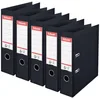 Image de Esselte N°1 Power | Pack de 5 classeurs à levier A4 | PP | dos 75mm | 500 feuilles | Certifié FSC | Bureau, Ecole, Maison | Noir | 162570
