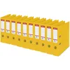 Image de Esselte, Classeurs à levier A4 N°1, Jaune, Dos de 75 mm, Plastique, Lot de 10, Gamme Vivida, 624070