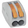 Image de Borne de raccordement WAGO 222-412-50 flexible: 0.08-4 mm² rigide: 0.08-2.5 mm² Nombre de pôles: 2 gris, orange 50 pc(s)