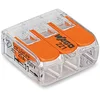 Image de Wago 221-413 Borne de connexion 3 fils 0,2 à 4 mm² avec levier de commande, transparent modèle compact, Boite de 50