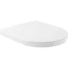 Image de Villeroy & Boch Avento abattant WC - Abattant toilettes White brillant avec fermeture automatique - Abattant de WC amovible incassable en Duroplast - Couv. waters fin forme de D - Pièce rech. orig.