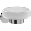 Image de Villeroy & Boch Elements Tender Porte-Savon Mural en Verre satiné avec Support en Zinc Rond chromé