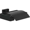 Image de Distributeur de Papier Toilette Villeroy & Boch Elements - Striking avec Couvercle, Distributeur de Papier Toilette à Montage Mural, Laiton, rectangulaire, Noir Mat