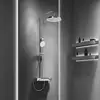 Image de Artiviana Svago PUSH square Colonne de douche avec mitigeur thermostatique pour 2 sorties, avec tablette, R0430EA5CR,