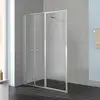 Image de Kermi Nova 2000 Porte battante, avec élément fixe, pour niche, pour paroi latérale, N2PFR1302011K, N2PFR