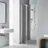 Image de Kermi Raya Porte battante avec section fixe, pour niche, pour paroi latérale, RA1GL120201PK, RA1GL