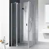 Image de Kermi Raya Porte battante avec section fixe, pour niche, pour paroi latérale, RA1GR103201AK, RA1GR
