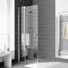 Image de Kermi Raya Porte battante, avec élément fixe, pour accès d'angle, RAEPL120201PK, RAEPL