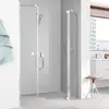 Image de Kermi Raya Porte battante avec section fixe, avec élément annexe, pour niche, pour paroi latérale, RA1AR143201PK, RA1AR