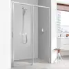 Image de Kermi Liga Porte coulissante, avec élément fixe, pour niche, pour paroi latérale, LID2R125181AK, LID2R