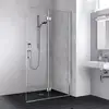 Image de Kermi Liga Paroi de douche à l’italienne, avec élément pliable, LI2YR110201AK, LI2YR