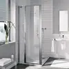 Image de Kermi Ibiza 2000 Porte pivotante, avec élément fixe, pour niche, pour paroi latérale, I2STL088181AK, I2STL