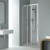 Image de Kermi Liga Porte coulissante, avec élément fixe, pour niche, pour paroi latérale, LIG3L075181PK, LIG3L