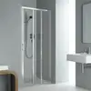Image de Kermi Liga Porte coulissante, avec élément fixe, pour niche, pour paroi latérale, LIG3R095181AK, LIG3R