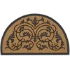 Image de Relaxdays 10016711 Paillasson fibre de coco demi-lune 100 x 60 cm ornements, marron