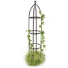 Image de relaxdays Arceau Arche rosiers pergola Obélisque de Jardin Support tuteur métal Colonne pour Plantes grimpantes 190 cm, Marron