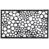 Image de Relaxdays 10020195 Paillasson tapis de sol antidérapant en caoutchouc motifs fleurs résistant porte entrée garage couloir extérieur L x l 75 x 45 cm noir