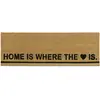 Image de Relaxdays Paillasson long 120x40 cm fibres de coco tapis de sol Home is where the Heart is intérieur extérieur dessous antidérapant, nature