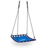 Image de Relaxdays Balançoire nid d'oiseau carré pour le jardin à suspendre HxlxP: 153 x 74 x 98 cm, poids max 100 kg, bleu noir