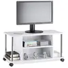 Image de Relaxdays 10021865 Meuble TV , Bois MDF, Blanc, 41,5 x 80 x 40 cm