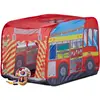 Image de Relaxdays- Tente de Jeu Enfants Camion Pompiers Filles garçons 3 Ans Pop up intérieur extérieur, 10022459, Rouge
