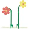 Image de Relaxdays Fleur arroseuse lot de 2 arroseur jardin tuyau arrosage 6 mètres 360°C HxlxP: 105 x 28 x 28 cm, rouge/jaune