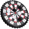 Image de Relaxdays Jeu de fléchettes à capsules, cible magnétique, soirée, à boire, avec 6 pièces, diamètre de 25 cm, noir