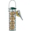 Image de Relaxdays Mangeoire pour oiseaux à accrocher, borne à nourriture pour oiseaux, avec toit, fer; 31 cm, vert foncé