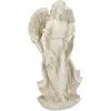 Image de Relaxdays Figurine de Jardin Ange, Statue décorative, résistante aux intempéries & Gel, Balcon, intérieur, Blanc crème