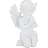 Image de Relaxdays Figurine de Jardin Ange, Statue en Train de Prier, résistante aux intempéries & au Gel, Balcon, Blanc