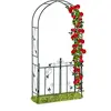 Image de Relaxdays, vert foncé Arche de rosiers porte, Arcade, treillis plantes grimpantes, tuteur métal, 230 x 113,5 x 36,5 cm