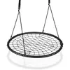 Image de Relaxdays Balançoire nid d'oiseau maille filet 120 cm à suspendre ajustable enfant adulte jardin extérieur 150 kg, noir