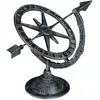 Image de Relaxdays Cadran Solaire de Jardin, Fonte de Fer, Horloge Soleil au Design Antique, résistant, 27 x 26 x 18 cm, Gris