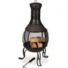 Image de Relaxdays brasero Mexicain, tisonnier, Gril en Bois, Pare-étincelles, Jardin, terrasse, Antique, H 89 cm, Rouge-Bronze