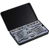 Image de Relaxdays Taraud et filières M3 - M12, 9 coupes de filetage, taraudeuse, coffret taraud, argenté
