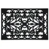 Image de Relaxdays Paillasson Caoutchouc, 40x60, antidérapant, résistant, caillebotis extérieur, Tapis d’entrée, Ornements, Noir