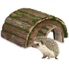 Image de Relaxdays Abri pour hérisson, Bois & Mousse, Hibernation hérissons, Jardin, résistant intempéries, 20x40x42 cm, Nature