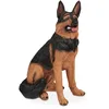 Image de relaxdays Statue de Berger Allemand, Grandeur Nature, résistant aux intempéries, déco Chien, 85x39x55 cm, résine, Marron