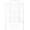 Image de relaxdays Clôture de Jardin en Acier, système d’emboîtement 3 pièces, Bordure décorative, HxL : 98 x 63,5 cm, Blanc