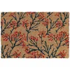 Image de Relaxdays Paillasson Coco, Motif avec Branches, 40x60 cm, Tapis de Porte antidérapant, intérieur, extérieur, coloré