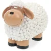Image de Relaxdays Figurine Mouton, Peint Main, résistant aux intempéries, HxLxP : 15,5x20x11 cm, Jardin, polyrésine, Blanc