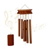 Image de Relaxdays Carillon à Vent en Bambou, rappelle Les Anciens Temples, H x L 62 x 15 cm, pour intérieur & extérieur, Marron