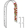 Image de Relaxdays Arche à rosiers, métal, Portail de Jardin, HxLxP : 216 x 125 x 36 cm, tuteur pour Plantes grimpantes, Noir
