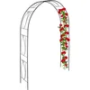 Image de Relaxdays Arche à rosiers en métal, Portail de Jardin, HxLxP : 233 x 153 x 35 cm, rétro, tuteur Plantes grimpantes, Noir