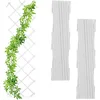 Image de Relaxdays Treillis Extensible, Lot de 3, tuteur Pliable, Jardin, Balcon, terrasse, 180 cm, Plastique, Blanc