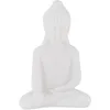Image de Relaxdays Statue Bouddha Assis, 17 cm de Haut, résistante aux intempéries et au Gel, pour Salon & Jardin, Blanche